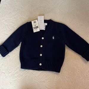 Navy Blue Kids Cardigan by Ralph Lauren